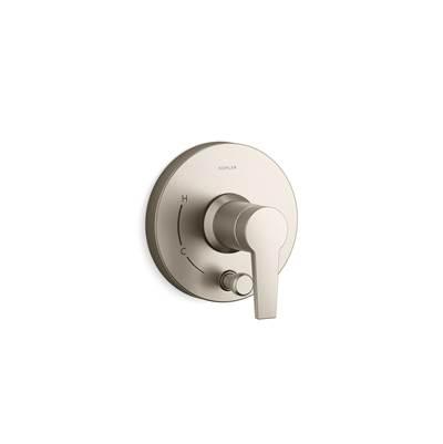 Kohler Pitch Rite-Temp valve trim with push-button diverter - Vibrant Brushed Nickel by Kohler
