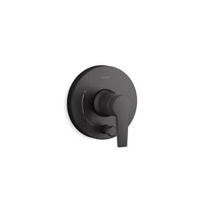 Kohler Pitch Rite-Temp valve trim with push-button diverter - Matte Black by Kohler