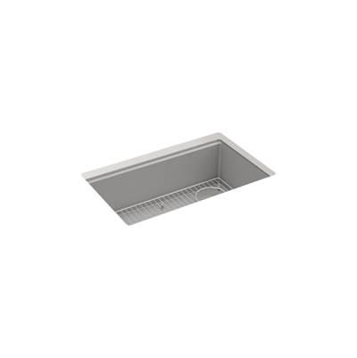 BillingsE 29'' undermount single-bowl kitchen sink - Matte Grey by Kohler
