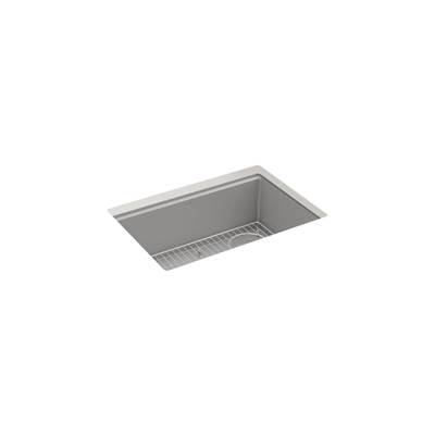 BillingsE 27'' undermount single-bowl kitchen sink - Matte Grey by Kohler