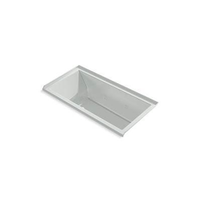 Kohler Underscore 60'' x 30'' drop-in/alcove heated whirlpool bath, right drain - Ice Grey by Kohler