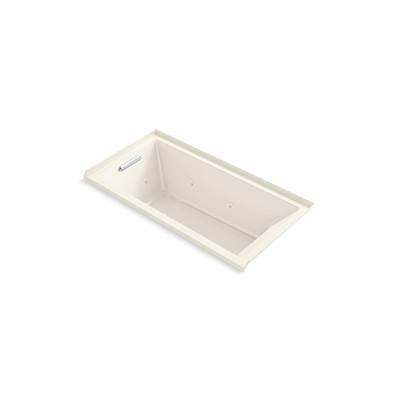 Kohler Underscore 60'' x 30'' drop-in/alcove heated whirlpool bath, left drain - Biscuit by Kohler