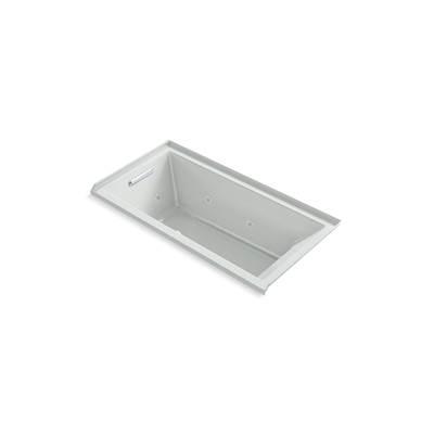 Kohler Underscore 60'' x 30'' drop-in/alcove heated whirlpool bath, left drain - Ice Grey by Kohler