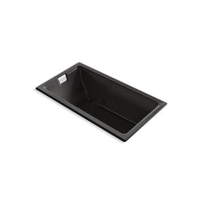 Kohler Tea-for-Two 66'' x 36'' drop-in/undermount whirlpool bath - Black by Kohler