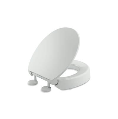 Elevated Quiet-CloseE round-front toilet seat