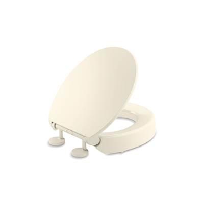 Elevated Quiet-CloseE round-front toilet seat