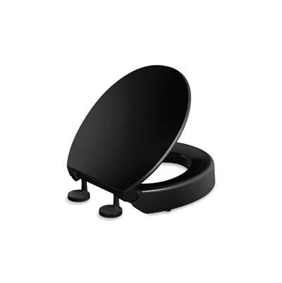Elevated Quiet-CloseE round-front toilet seat