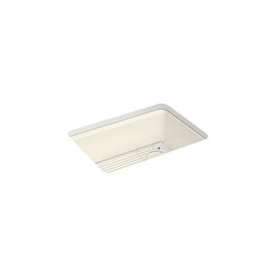 Kohler Riverby 27 in. Undermount Single-Bowl Kitchen Sink - Biscuit by Kohler