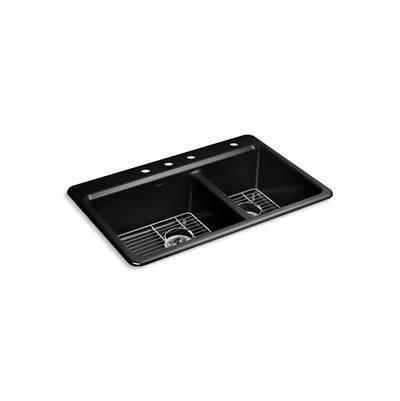 Kohler | Riverby | Drop In Kitchen Sink - Black by Kohler