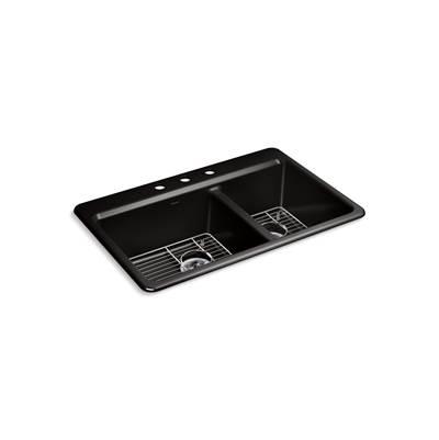 Kohler | Riverby | Drop In Kitchen Sink - Black by Kohler