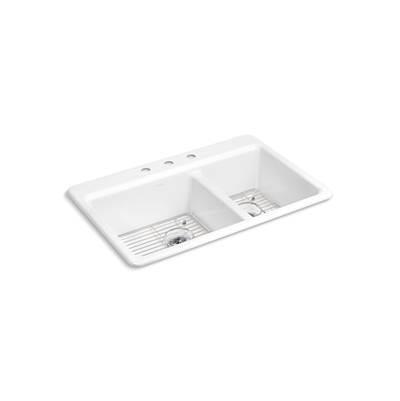 Kohler | Riverby | Drop In Kitchen Sink - White by Kohler