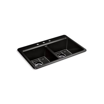 Kohler | Riverby | Drop In Kitchen Sink - Black by Kohler