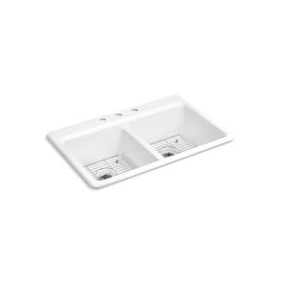 Kohler | Riverby | Drop In Kitchen Sink - White by Kohler