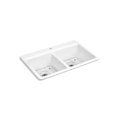 Kohler | Riverby | Drop In Kitchen Sink - White by Kohler