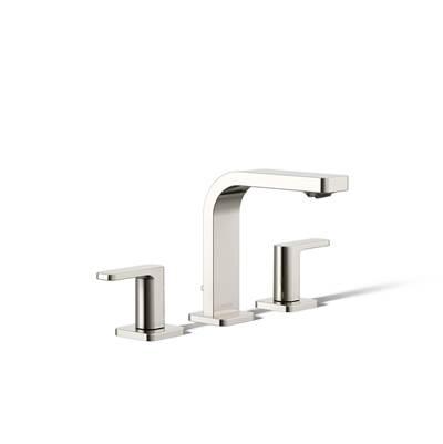 Kohler Parallel Widespread bathroom sink faucet, 1.2 gpm - Vibrant Polished Nickel by Kohler