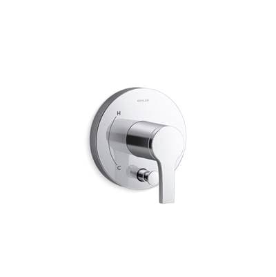 Kohler Elate Rite-Temp valve trim with diverter - Polished Chrome