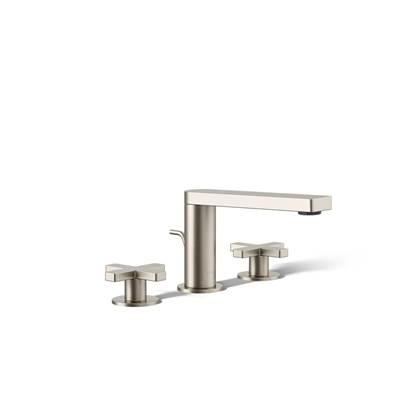 Kohler Composed Widespread bathroom sink faucet with Cross handles, 1.2 gpm - Vibrant Brushed Nickel by Kohler