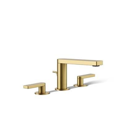 Kohler Composed Widespread bathroom sink faucet with Lever handles, 1.2 gpm - Vibrant Brushed Moderne Brass by Kohler