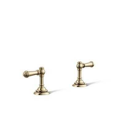 Artifacts Lever bathroom sink faucet handles - Vibrant French Gold by Kohler