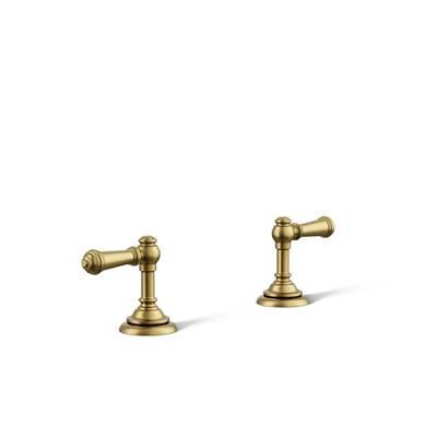 Artifacts Lever bathroom sink faucet handles - Vibrant Brushed Moderne Brass by Kohler