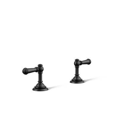 Artifacts Lever bathroom sink faucet handles - Matte Black by Kohler