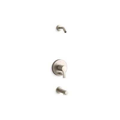 Kohler Elate Rite-Temp Bath And Shower Trim Kit With Push-Button Diverter Without Showerhead - Vibrant Brushed Nickel by Kohler