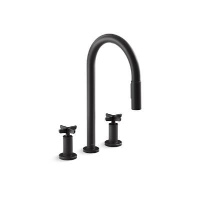 Kohler Touchless pull-down kitchen sink faucet with two-function sprayhead - Matte Black by Kohler