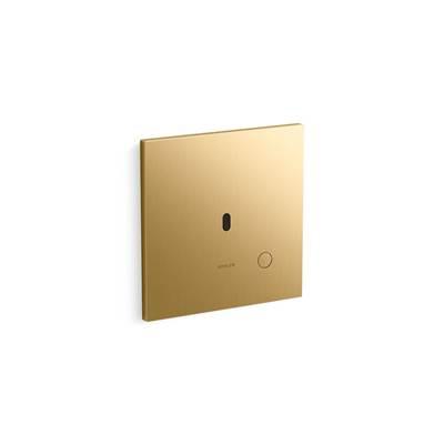 Kohler Metal faceplate for concealed touchless urinal flushometer, 0.125 gpf - Vibrant Brushed Moderne Brass by Kohler