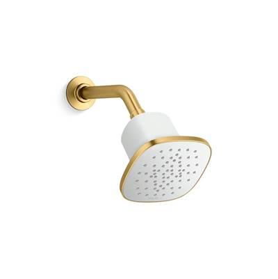 CinqE Square single-function filtered showerhead, 2.5 gpm - Vibrant Brushed Moderne Brass