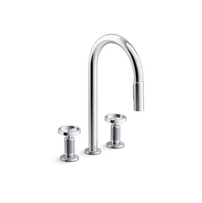 BilletE Pull-down kitchen sink faucet with two-function sprayhead
