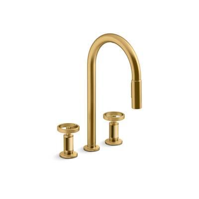 Kohler Touchless pull-down kitchen sink faucet with two-function sprayhead - Vibrant Brushed Moderne Brass by Kohler