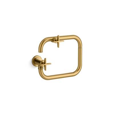BilletE Wall-mount pot filler - Vibrant Brushed Moderne Brass