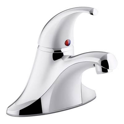 Kohler Coralais single-handle centerset bathroom sink faucet with metal pop-up drain and lift rod, project pack - Polished Chrome by Kohler