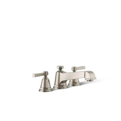 Kohler Pinstripe Pure Deck-mount bath faucet trim - Vibrant Brushed Nickel by Kohler