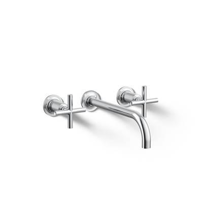 Kohler Purist Wall-mount bathroom sink faucet trim with Cross handles, 1.2 gpm - Polished Chrome by Kohler