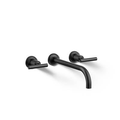 Kohler Purist Wall-mount bathroom sink faucet trim with Lever handles, 1.2 gpm - Matte Black by Kohler