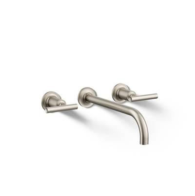 Kohler Purist Wall-mount bathroom sink faucet trim with Lever handles, 1.2 gpm - Vibrant Brushed Nickel by Kohler