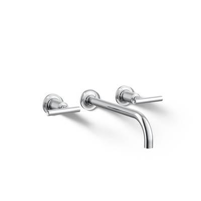 Kohler Purist Wall-mount bathroom sink faucet trim with Lever handles, 1.2 gpm - Polished Chrome by Kohler