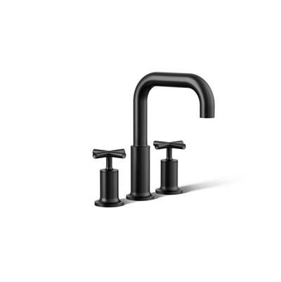 Kohler Purist Deck-mount bath faucet trim with Cross handles - Matte Black by Kohler