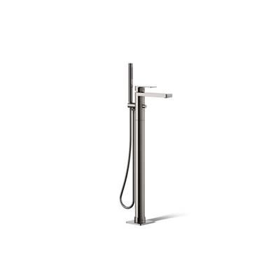 Kohler Parallel Floor-mount bath filler trim with handshower - Vibrant Titanium by Kohler