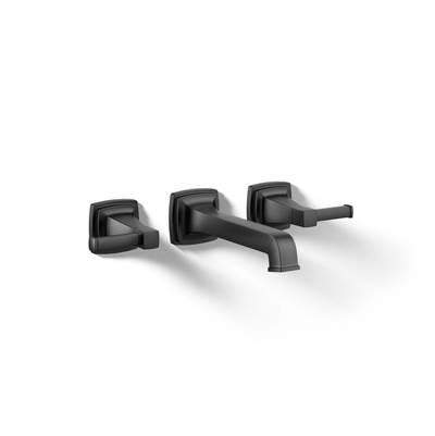 Kohler Riff Wall-mount bathroom sink faucet trim, 1.2 gpm - Matte Black by Kohler