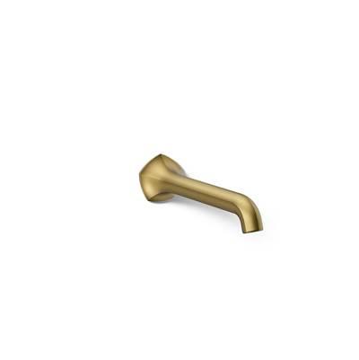 Kohler Occasion Wall-mount bathroom sink faucet spout with Straight design, 1.2 gpm - Vibrant Brushed Moderne Brass by Kohler