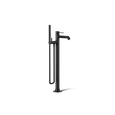 Kohler Occasion Floor-mount bath filler trim with handshower - Matte Black by Kohler