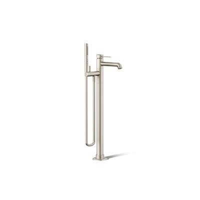 Kohler Occasion Floor-mount bath filler trim with handshower - Vibrant Brushed Nickel by Kohler