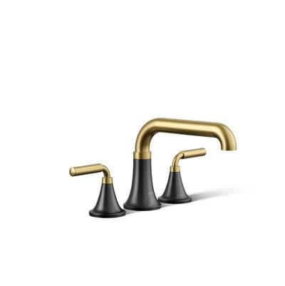 Kohler ToneE Deck-mount bath faucet trim - Matte Black With Brushed Moderne Brass by Kohler
