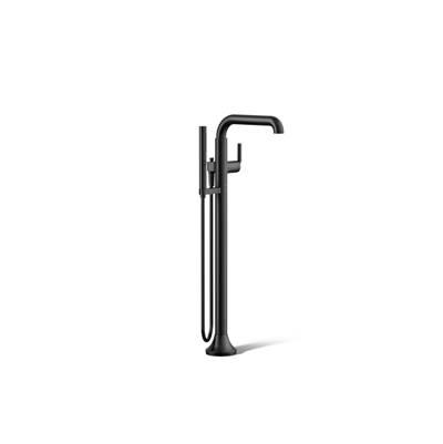Kohler ToneE Floor-mount bath filler trim with handshower - Matte Black by Kohler