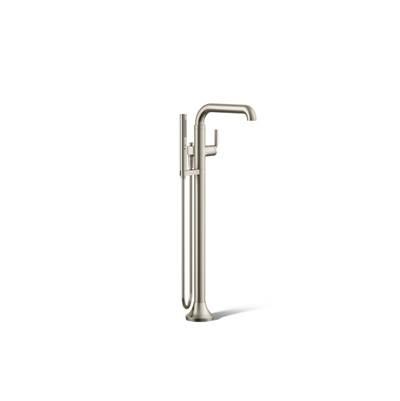 Kohler ToneE Floor-mount bath filler trim with handshower - Vibrant Brushed Nickel by Kohler