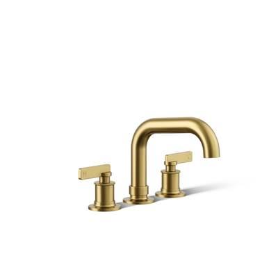 Kohler CastiaE by Studio McGee Deck-mount bath faucet trim - Vibrant Brushed Moderne Brass by Kohler
