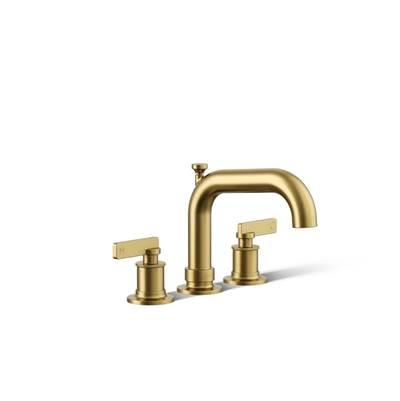 Kohler CastiaE by Studio McGee Deck-mount bath faucet trim with diverter - Vibrant Brushed Moderne Brass by Kohler