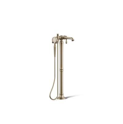 Artifacts Floor-mount bath filler trim with handshower - Vibrant Brushed Bronze by Kohler